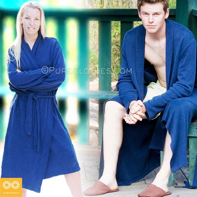 Unisex 100% Organic Hemp Knit Bathrobe - Eco-Friendly & Comfortable 5 Vendor-unknown Unisex 100% Organic Hemp Knit Bathrobe