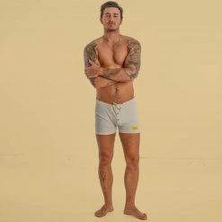 Vendor-unknown Lingerie & Sleepwear BRAHMS Elastic-free 100% Organic Prima Cotton Knit Boxers (Gusset Crotch, OC Thread, Nut Buttons)