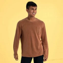 Vendor-unknown CAMBRIDGE Long-Sleeved Hemp Knit Shirt Men