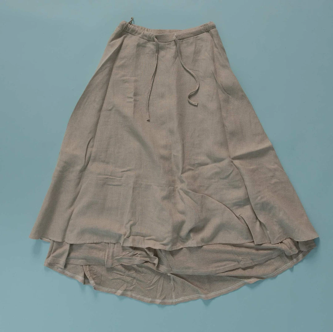 CARMEN FANTASY 100% Organic Linen Skirt for Women - Multi-Layered Elegance 9 Vendor-unknown CARMEN FANTASY 100% Organic Linen Skirt (Multiple Layers)