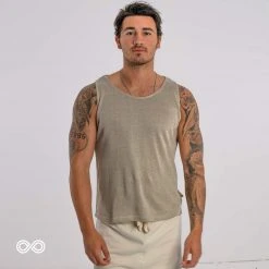 Rawganique CHOPIN 100% Organic French Linen Tank Top (Unisex)