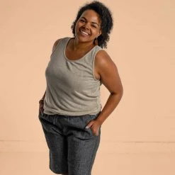 Rawganique CHOPIN 100% Organic French Linen Tank Top (Unisex)