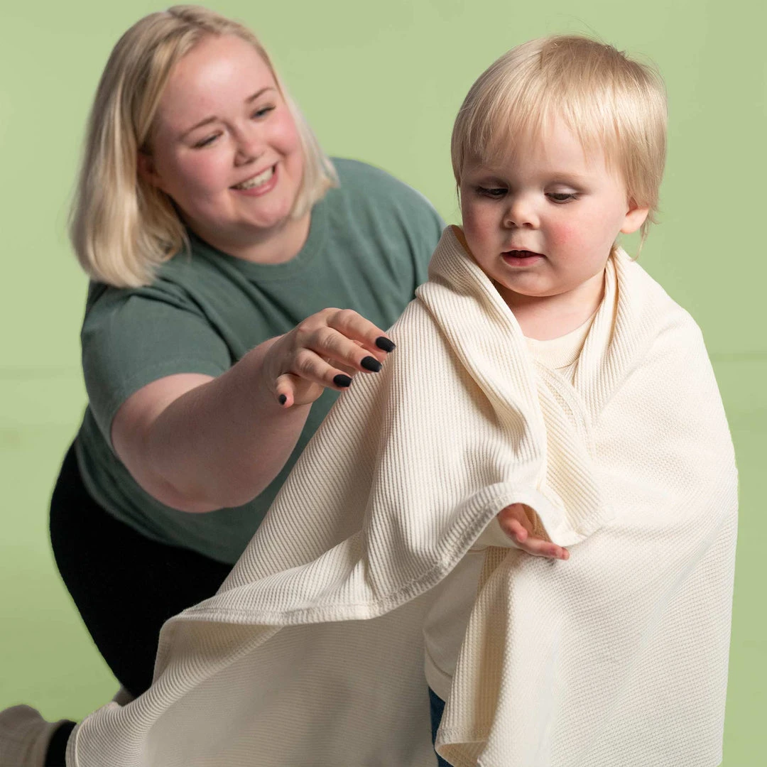 Rawganique COZYTIME 100% Organic Cotton Knit Waffle Baby Blanket | Soft & Hypoallergenic | USA Made 1 Rawganique COZYTIME 100% Organic Cotton Knit Waffle Baby Blanket (USA)