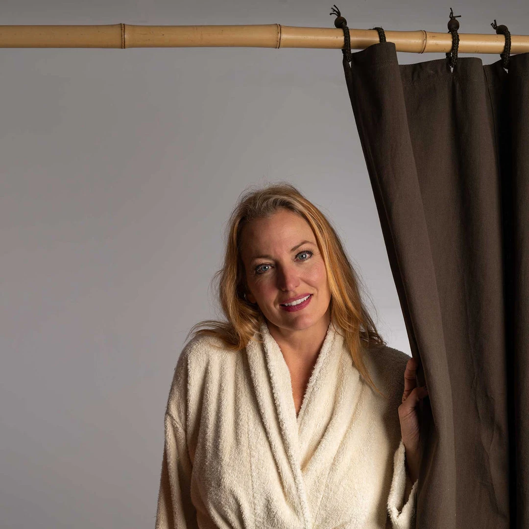 Vendor-unknown Blackout BELMONT Reversible 100% Organic Curtains with Rings - 2-Layer Reversible for Living Room & Bedroom 2 Vendor-unknown Blackout BELMONT Reversible 100% Organic Curtains (2-Layer Reversible) With Rings