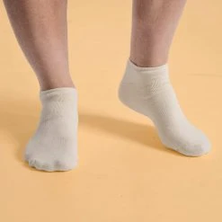 CYPRESS POINT 3-Pack Organic Cotton No-Show Anklet Footie Golf Socks