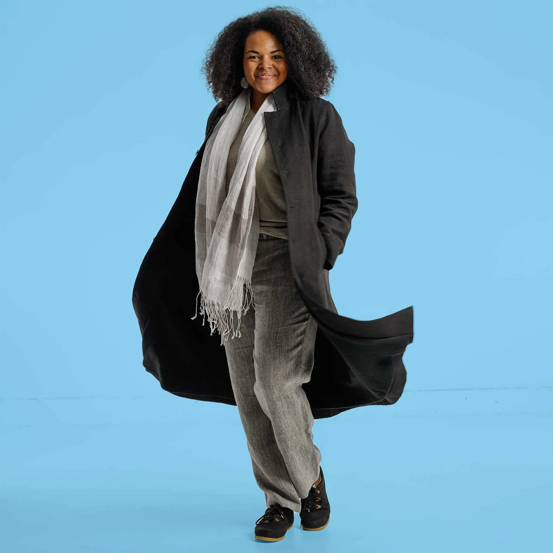 DA VINCI COAT Organic Hemp Hooded Coat - Black | Eco-Friendly Warmwear for Men & Women 7 Vendor-unknown Warmwear & Outerwear DA VINCI COAT Organic Hemp Hooded Coat Lined With Organic Cotton Fleece (Black)