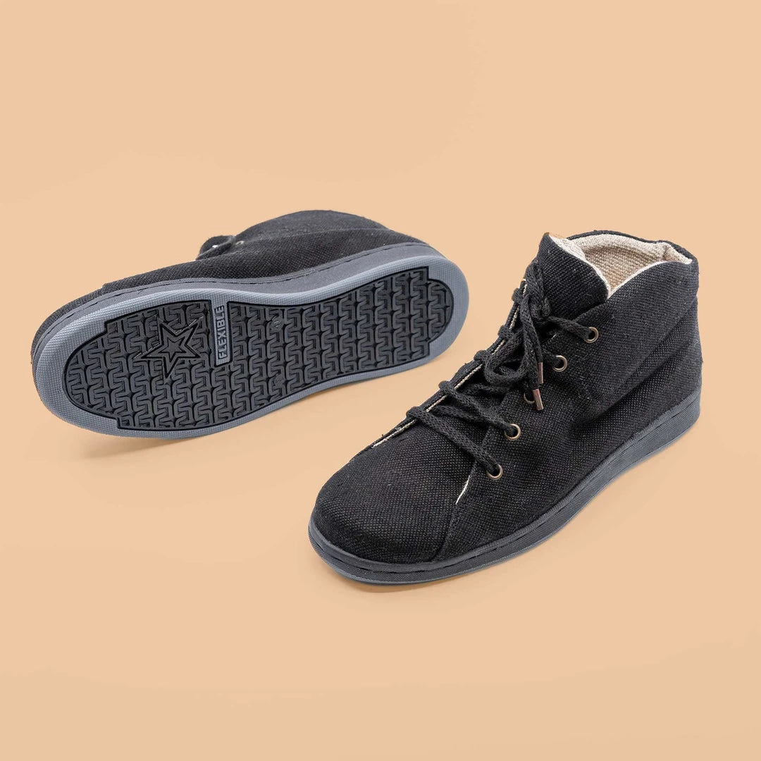 DETROIT Handmade Hemp High-Top Urban Boots for Men | Eco-Friendly & Stylish (40-46EU) 2 Vendor-unknown Footwear DETROIT Handmade Hemp High-Top Urban Boots (40 - 46EU)