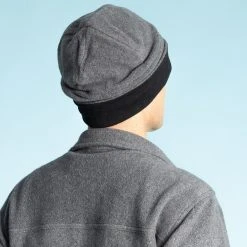 Vendor-unknown EVEREST Reversible 100% Organic Cotton Fleece Warm Winter Ski Hat Beanie (No Polyester, No Plastic) Warmwear & Outerwear