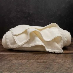 Vendor-unknown FLAXVILLE 100% Organic Flax Linen Ribbed Knit Blanket