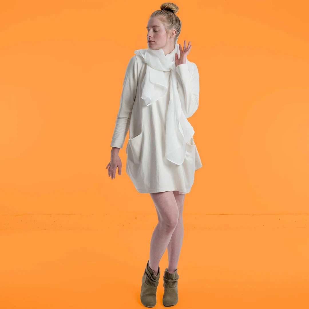 GEORGIE 100% Organic Prima Cotton Tunic Dress for Women with Pockets | Comfortable & Stylish WFH Wear 8 Vendor-unknown GEORGIE 100% Organic Prima Cotton Tunic Dress (with Pockets) Women