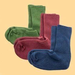 GETTYSBURG 3-Pack 92-98% Organic Cotton Crew Socks (Made In USA)