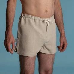 Men's GREENWICH Elastic-Free 100% Organic Hemp Boxers - Eco-Friendly & Comfortable Underwear 29 Vendor-unknown Men GREENWICH Elastic-free 100% Organic Hemp Boxers Woven (OC Thread, Nut Button)
