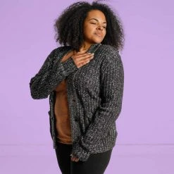 Vendor-unknown Women GRENOBLE 100% Organic Hemp Cardigan Sweater