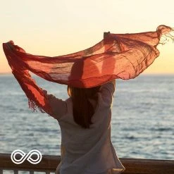 TAORMINA 100% Organic Hemp Scarf - Lightweight Gauzy Warmwear for Women (24" X 70") 41 Vendor-unknown TAORMINA 100% Organic Hemp Scarf (24