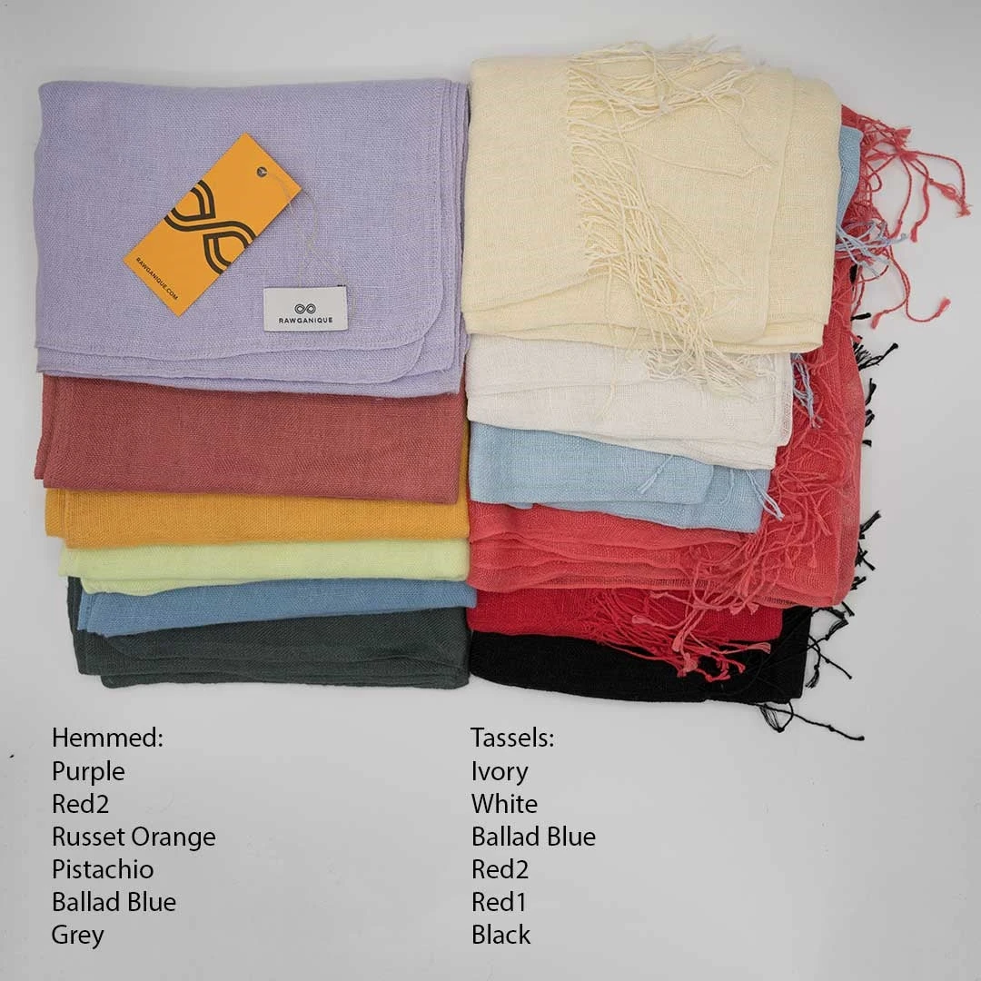 TAORMINA 100% Organic Hemp Scarf - Lightweight Gauzy Warmwear for Women (24" X 70") 16 Vendor-unknown TAORMINA 100% Organic Hemp Scarf (24" X 70") (Gauzy, Lightweight) Warmwear & Outerwear