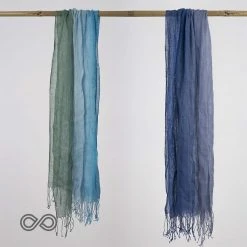 TAORMINA 100% Organic Hemp Scarf - Lightweight Gauzy Warmwear for Women (24" X 70") 39 Vendor-unknown TAORMINA 100% Organic Hemp Scarf (24