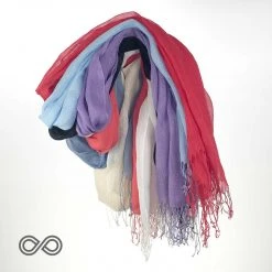 TAORMINA 100% Organic Hemp Scarf - Lightweight Gauzy Warmwear for Women (24" X 70") 40 Vendor-unknown TAORMINA 100% Organic Hemp Scarf (24