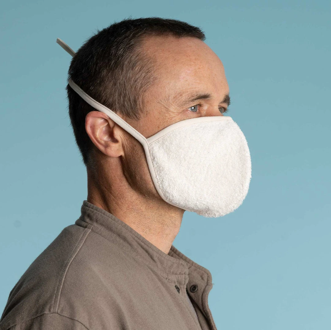 HANDEL 2-Layer Organic Hemp Terry & Cotton Jersey Elastic-Free Face Mask - Breathable & Comfortable PPE 2 Vendor-unknown Face Coverings HANDEL 2-Layer Elastic-free 100% Organic Hemp Terry - Cotton Jersey Face Mask Mouth Mask PPE