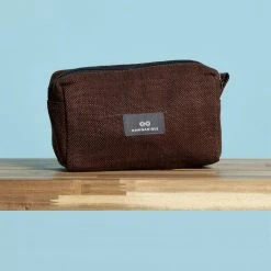 Vendor-unknown BedBath CAVENDISH 100% Organic Hemp Toiletries / Makeup Bag / Pencil Case (8x4x2) (Plastic-free)