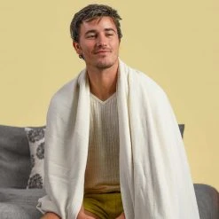 100% Organic Cotton Fleece Blanket by INNSBRUCK - Eco-Friendly, Plastic-Free, PVC-Free Bed & Living Room Comfort 15 Vendor-unknown BedBath INNSBRUCK 100% Organic Cotton Fleece Blanket