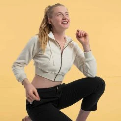 ISADORA 100% Organic Cotton Fleece Zippered Hoodie for Women - Uniquely Rawganique 20 Vendor-unknown ISADORA 100% Organic Cotton Fleece Zippered Hoodie