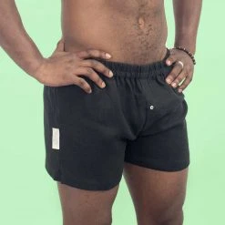 BIZET 100% Organic Linen Boxers for Men - Woven, OC Thread, Nut Button | Rawganique 22 Vendor-unknown BIZET 100% Organic Linen Boxers (Woven) (OC Thread, Nut Button) Men