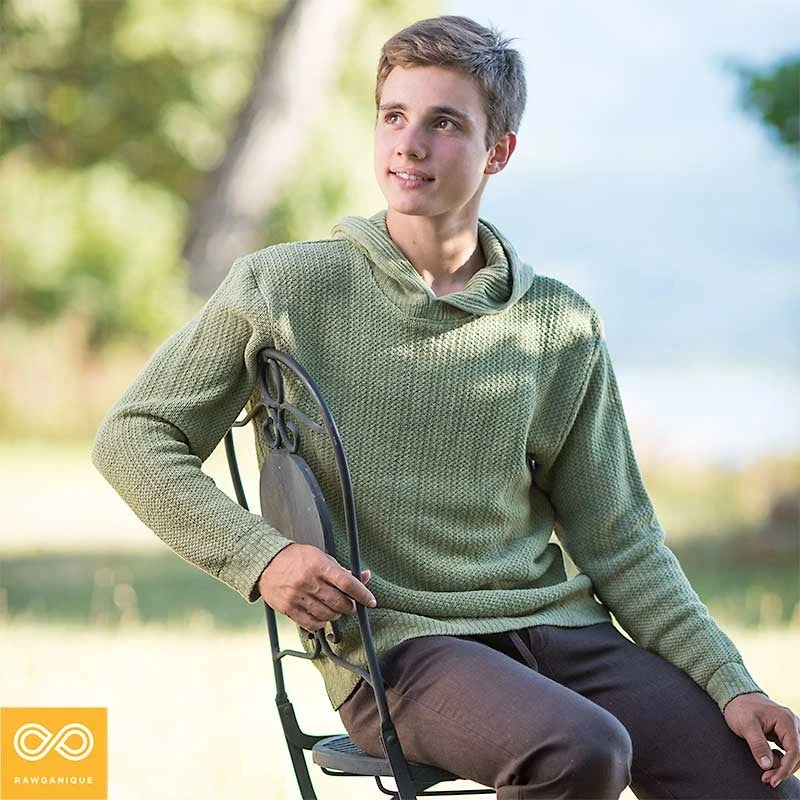 Cornwall Men's 100% Hemp Hooded Sweater | Eco-Friendly & Comfortable | Rawganique 12 Vendor-unknown Cornwall Men's 100% Hemp Hooded Sweater Tops