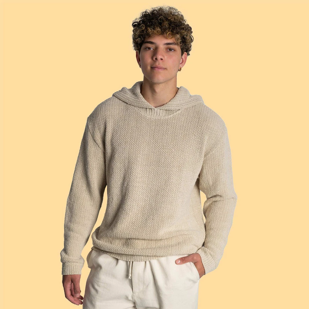 Cornwall Men's 100% Hemp Hooded Sweater | Eco-Friendly & Comfortable | Rawganique 1 Vendor-unknown Cornwall Men's 100% Hemp Hooded Sweater Tops