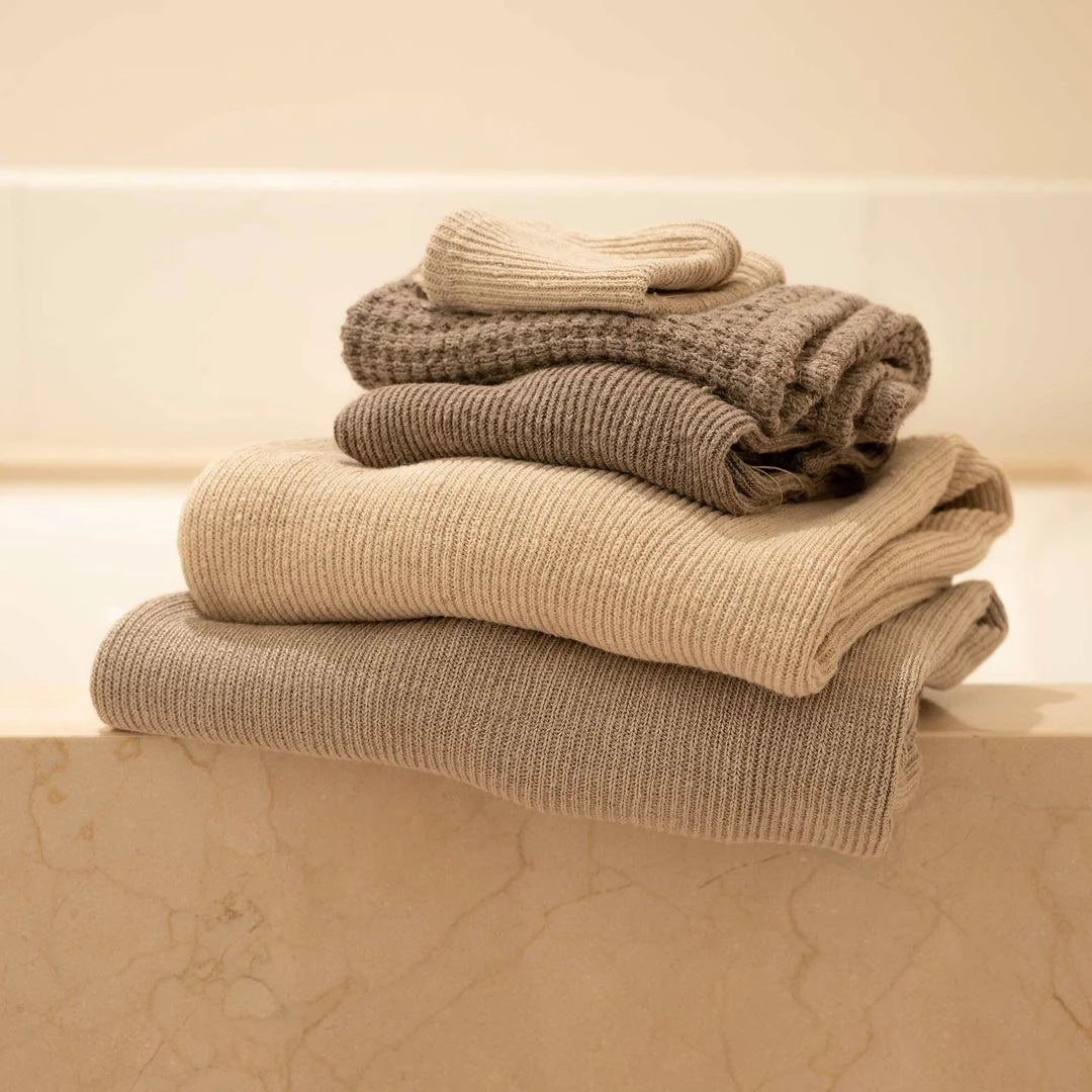 100% Hemp Knit Towel Collection by CARDING MILL | Eco-Friendly Bath & Kitchen Towels | BedBath Essentials 6 Towels CARDING MILL 100% Hemp Knit Towel Collection BedBath