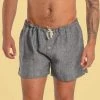 Vendor-unknown LYON Elastic-free 100% Organic Linen Boxers Woven (OC Thread, Nut Button) Men