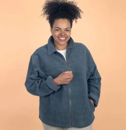 Vendor-unknown MAGIC MOUNTAIN 100% Organic Cotton Fleece Zippered Collar Jacket (Unisex) Warmwear & Outerwear