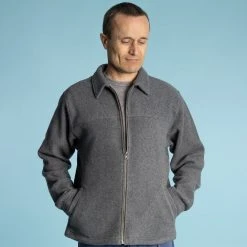 Vendor-unknown MAGIC MOUNTAIN 100% Organic Cotton Fleece Zippered Collar Jacket (Unisex) Warmwear & Outerwear