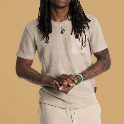 Vendor-unknown MANLEY BEACH 100% Hemp T-Shirt (Thick, Ribbed, With Pocket))