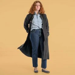 DA VINCI COAT Organic Hemp Hooded Coat - Black | Eco-Friendly Warmwear for Men & Women 32 Vendor-unknown Warmwear & Outerwear DA VINCI COAT Organic Hemp Hooded Coat Lined With Organic Cotton Fleece (Black)