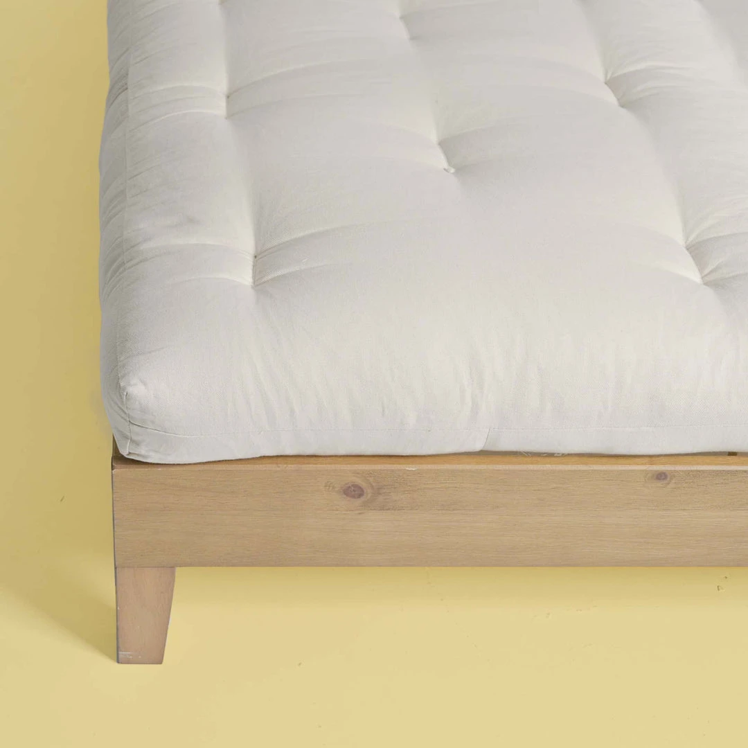 Farmstead Medium-Firm Organic Cotton Futon with Wool - Made in USA | No Fire Retardant Chemicals 2 Vendor-unknown BedBath FARMSTEAD Medium-Firm Organic Cotton Futon (With Wool) (No Fire Retardant Chemicals) (Made In USA)