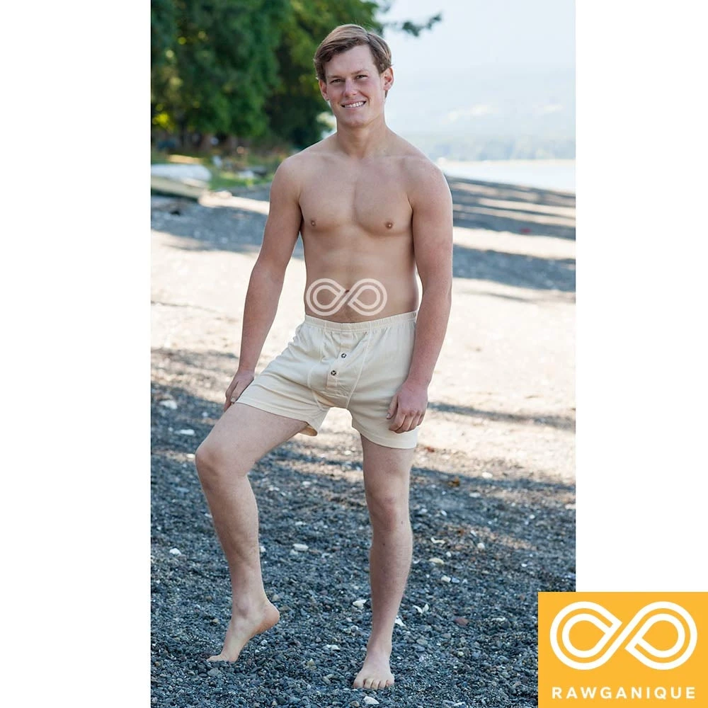 MOBY 100% Organic Prima Cotton Boxer Shorts for Men - Gusset Crotch, Nut Button, OC Thread | Comfortable & Breathable Underwear 8 MOBY 100% Organic Prima Cotton Boxer Shorts (Gusset Crotch, Nut Button, OC Thread)