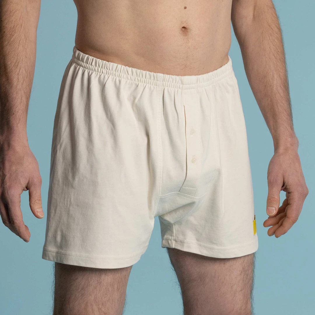 MOBY 100% Organic Prima Cotton Boxer Shorts for Men - Gusset Crotch, Nut Button, OC Thread | Comfortable & Breathable Underwear 2 MOBY 100% Organic Prima Cotton Boxer Shorts (Gusset Crotch, Nut Button, OC Thread)
