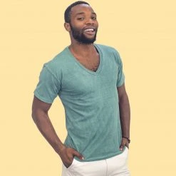 T-Shirts MONTEGO BAY 100% Organic Cotton V-neck T-shirt (Made In USA)