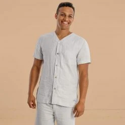 NASHVILLE 100% Organic Hemp Pajamas PJ Set (short-sleeves / Shorts)
