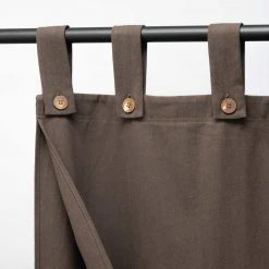 100% Organic Cotton Blackout Tabbed BELMONT Curtains - 2-Layer, Brown/Brown - Home Sweet Home Collection 6 Vendor-unknown Blackout Tabbed BELMONT 100% Organic Cotton Curtains (2-Layer) (Brown/Brown)