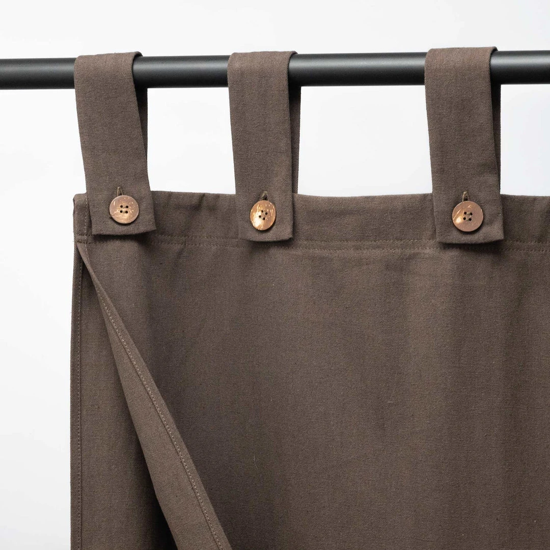 100% Organic Cotton Blackout Tabbed BELMONT Curtains - 2-Layer, Brown/Brown - Home Sweet Home Collection 3 Vendor-unknown Blackout Tabbed BELMONT 100% Organic Cotton Curtains (2-Layer) (Brown/Brown)