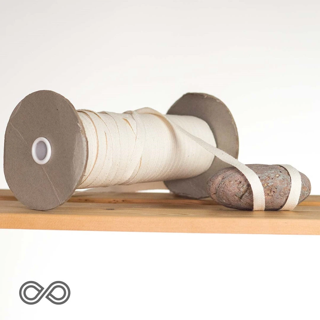 100% Organic Cotton DIY ⅜" (10mm) Edging Tape Roll - 200m for Drawstrings & Crafting 1 Vendor-unknown DIY ⅜" (10mm) 100% Organic Cotton Edging Tape - Drawstrings (By The 200m Roll)