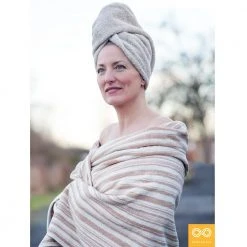 Towels 100% Organic Cotton Waterfall Towel (Colorgrown Brown/Natural) BedBath