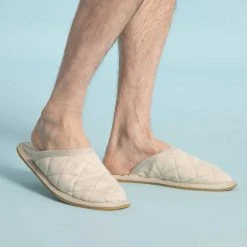 Shoes Footwear OKINAWA Indoor/Outdoor Hemp Slippers (3-Layer Footbed) (Natural Rubber Soles) (Unisex)