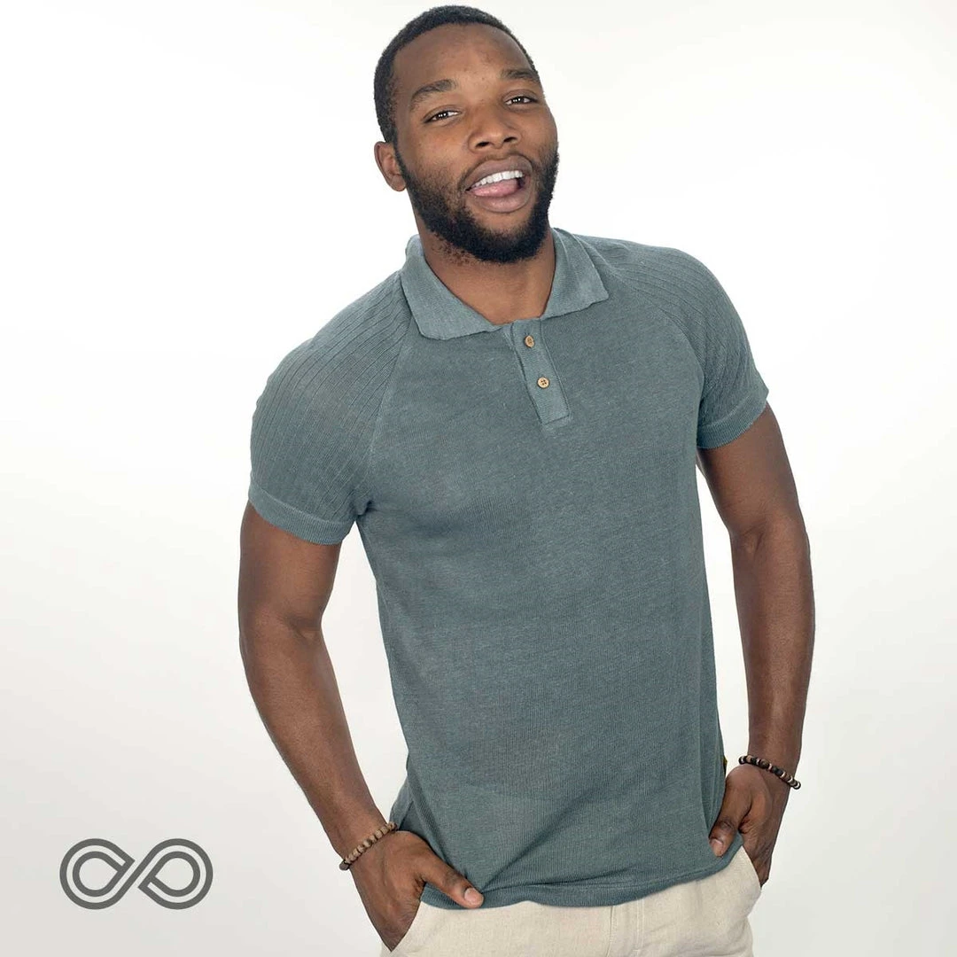 Pebble Beach Slim Fit Hemp Golf Polo Shirt for Men - 20% Off Clearance Sale 1 Vendor-unknown Pebble Beach 100% Hemp Golf Polo Shirt (Slim Fit) (Discontinued, 20% Off) Clearance