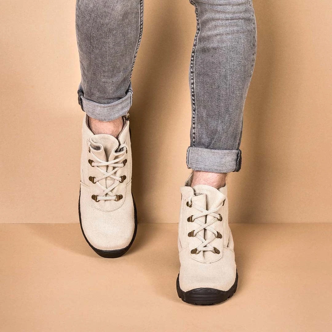 Vendor-unknown BOULDER Handmade Hemp Hiking Boots for Men - Durable & Eco-Friendly Footwear 10 Vendor-unknown BOULDER Handmade Hemp Hiking Boots (Men's Sizes) Footwear