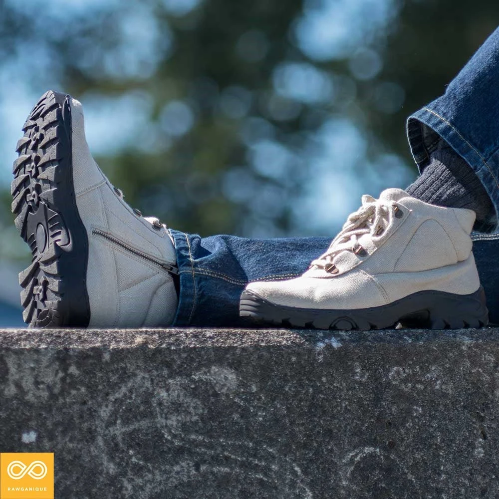 Vendor-unknown BOULDER Handmade Hemp Hiking Boots for Men - Durable & Eco-Friendly Footwear 12 Vendor-unknown BOULDER Handmade Hemp Hiking Boots (Men's Sizes) Footwear