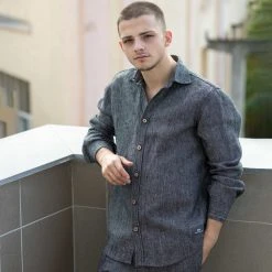 Vendor-unknown Men RAPHAEL 100% Organic Hemp Painter's Shirt (10oz Fabric) (Unisex)