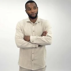 Vendor-unknown Men RAPHAEL 100% Organic Hemp Painter's Shirt (10oz Fabric) (Unisex)