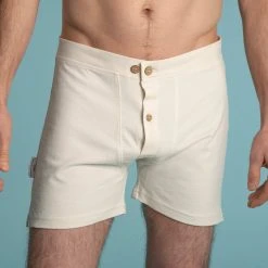 CORBIN Elastic-Free 100% Organic Cotton Boxer Shorts for Men - Limited Edition 15 Shorts CORBIN Elastic-Free 100% Organic Prima Cotton Boxers (Gusset Crotch, Coconut Buttons, OC Thread) (Limited Edition)